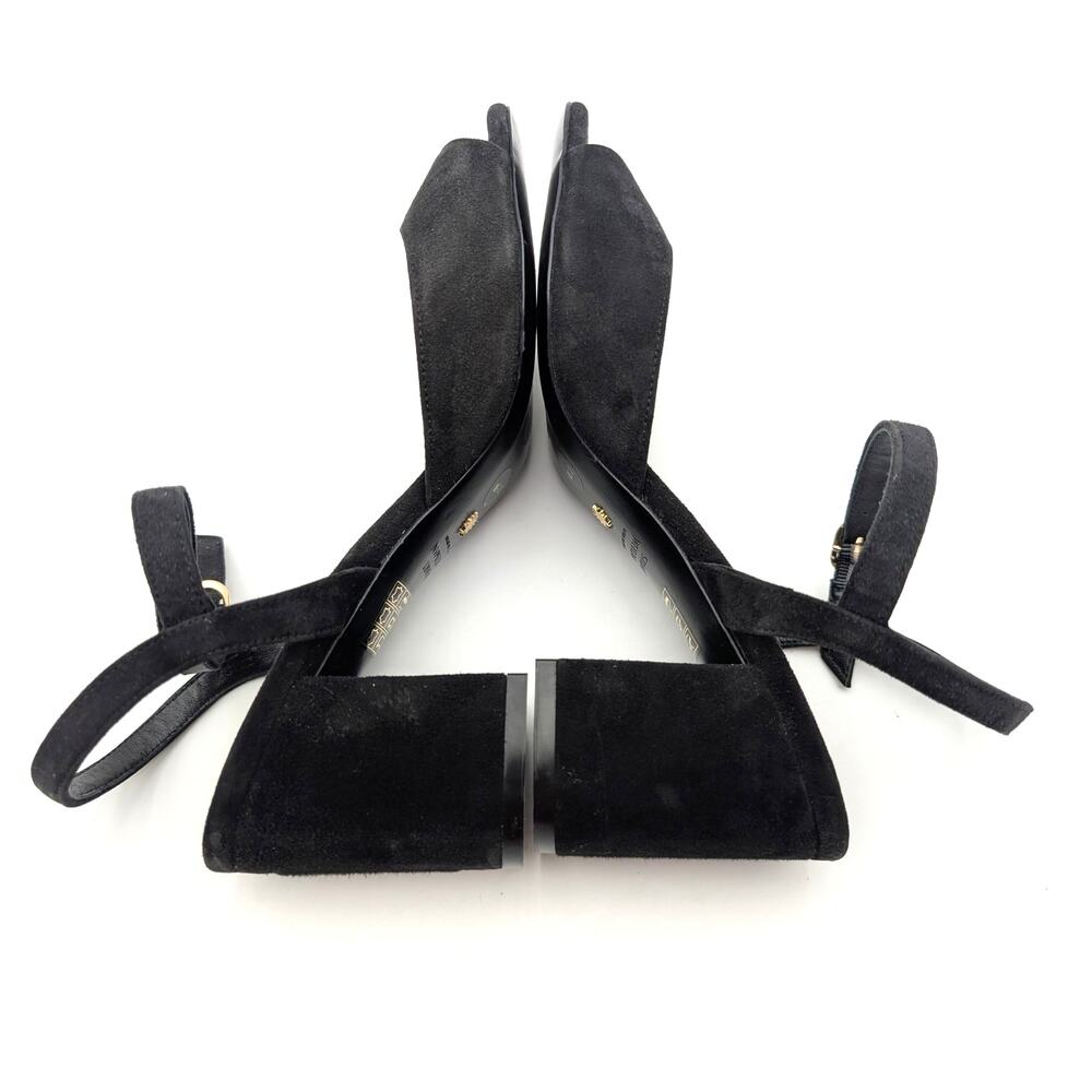Stuart Weitzman Tia 75 Block Heel Sandal Women's Black Size US7.5B EU38 - Picture 5 of 13